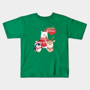 Three Wise Animals Kids T-Shirt